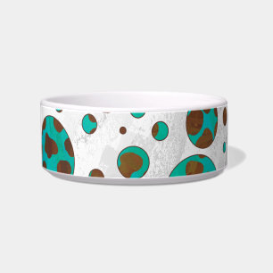 Écuelle Impression Brown et Turquoise dalmate