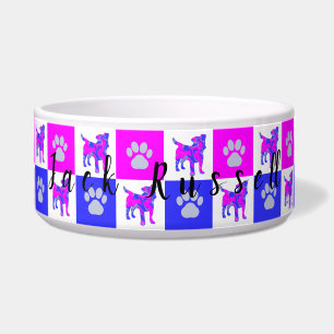 Écuelle Jack Russell Chien & Paw Hot Pink & Blue Pet Pet P