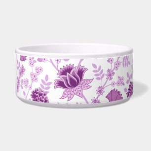 Écuelle Jacobean Floral Lg Motif rose sur blanc
