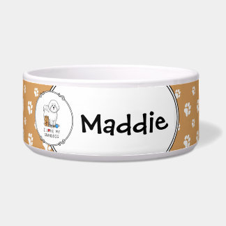 Écuelle J'adore mon grand chien Bichon Frise - Grandpuppy