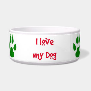 Écuelle J'aime mon bol de chien Noël