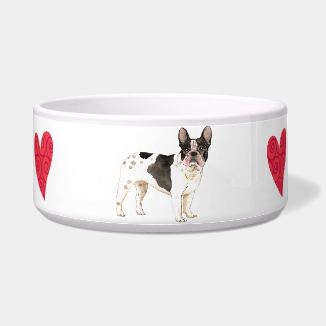 Écuelle J'aime mon bouledogue français (Droite)
