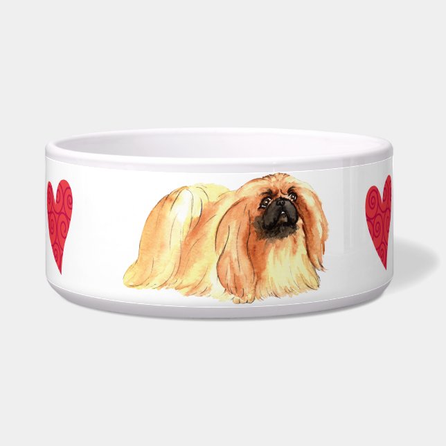 Écuelle J'aime mon Pekingese (Droite)
