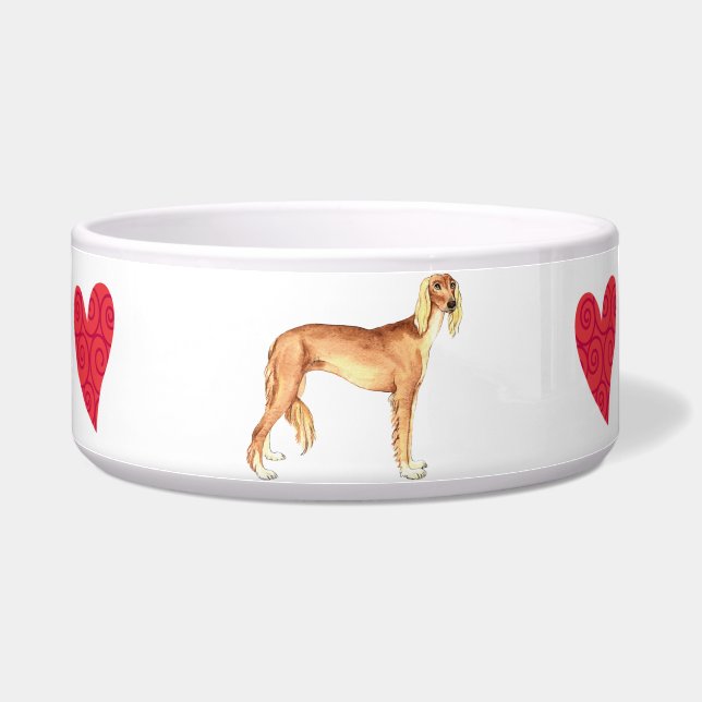 Écuelle J'aime mon Saluki (Droite)