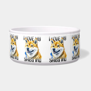 Écuelle J'Aime Mon Shiba Inu Propriétaire de chien