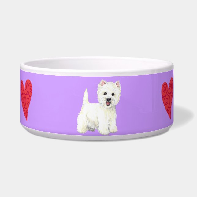 Écuelle J'aime mon Westie (Droite)