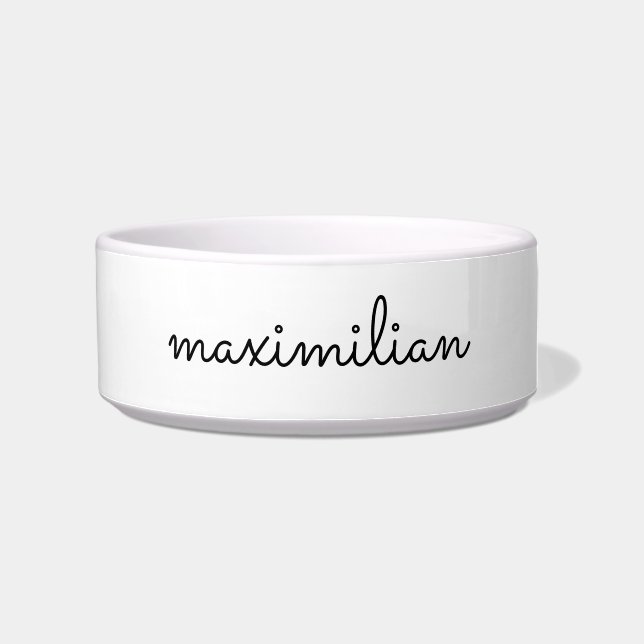 Écuelle Joli noir blanc script personnalisé nom simple mod (Droite)