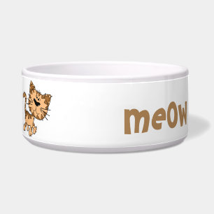 Écuelle Joli petit chat brun heureux