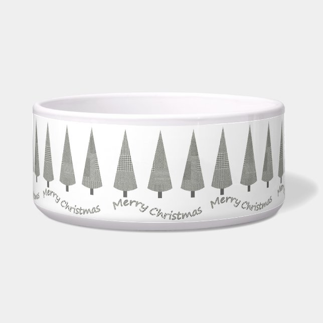 Écuelle Joyeux arbre de Noël Houndstooth (Devant)