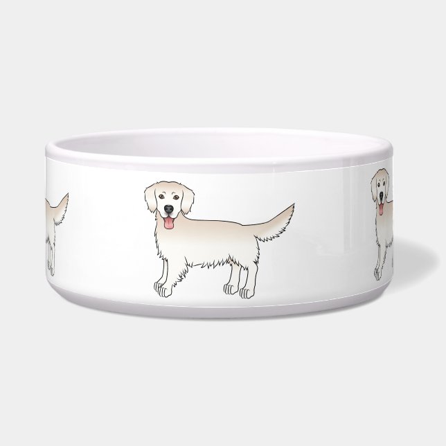Écuelle Joyeux Chiens de dessin à la crème anglaise Golden (Devant)