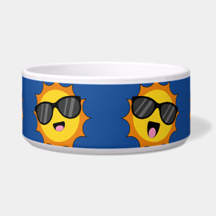 Écuelle Kawaii Soleil avec lunettes de soleil Joyeux visag