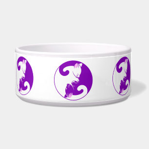 Écuelle kitten yin yang chat bowl