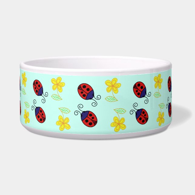 Écuelle La petite coccinelle rouge choie la cuvette (Devant)