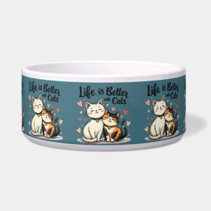 Écuelle La vie est meilleure avec les chats mignonne Chat 