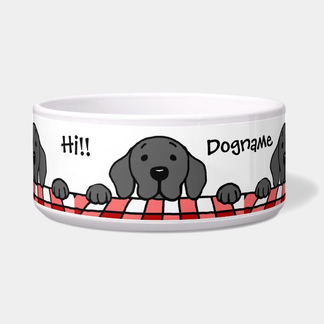 Écuelle Labrador noir vous observant cuisine (Devant)