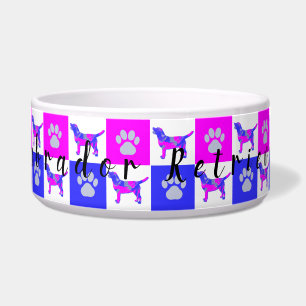 Écuelle Labrador Retriever Chien & Paw Pink & Blue Pet Pet