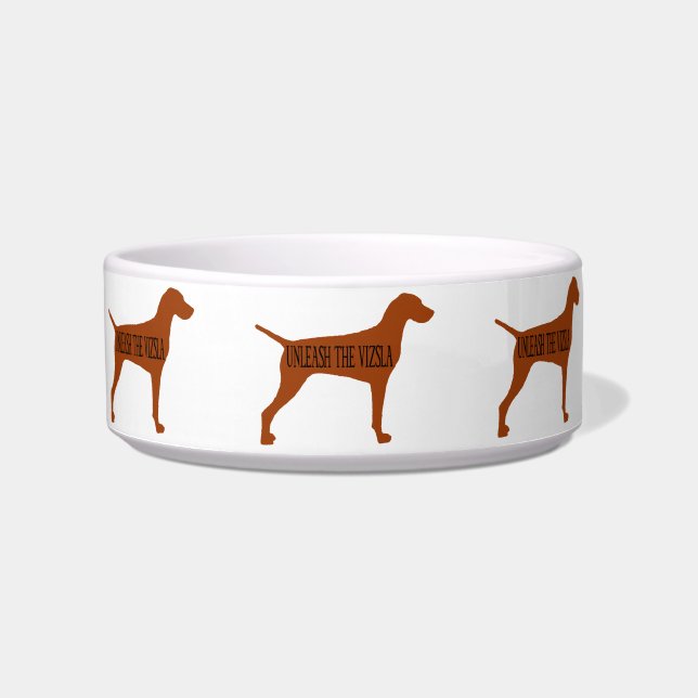 Écuelle LÂCHEZ la cuvette de chien de VIZSLA (Devant)