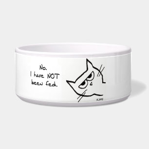 Écuelle Le chat fâché n'a pas été alimenté !