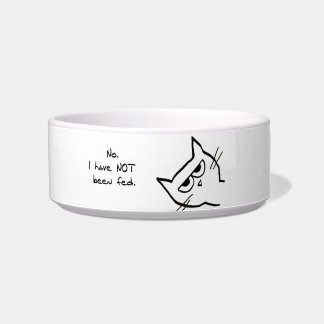 Écuelle Le chat fâché n'a pas été alimenté !