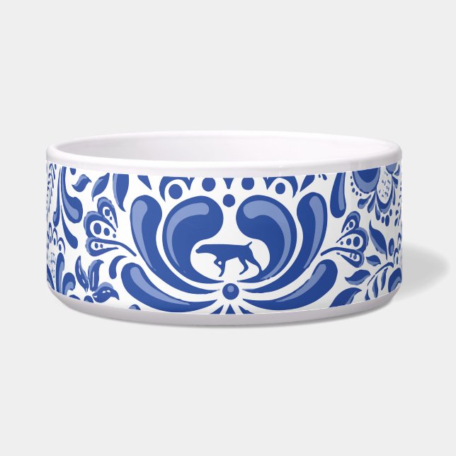 ÉCUELLE LE WEIMARANER ET LA GRANDE CUVETTE D'ANIMAL (Devant)