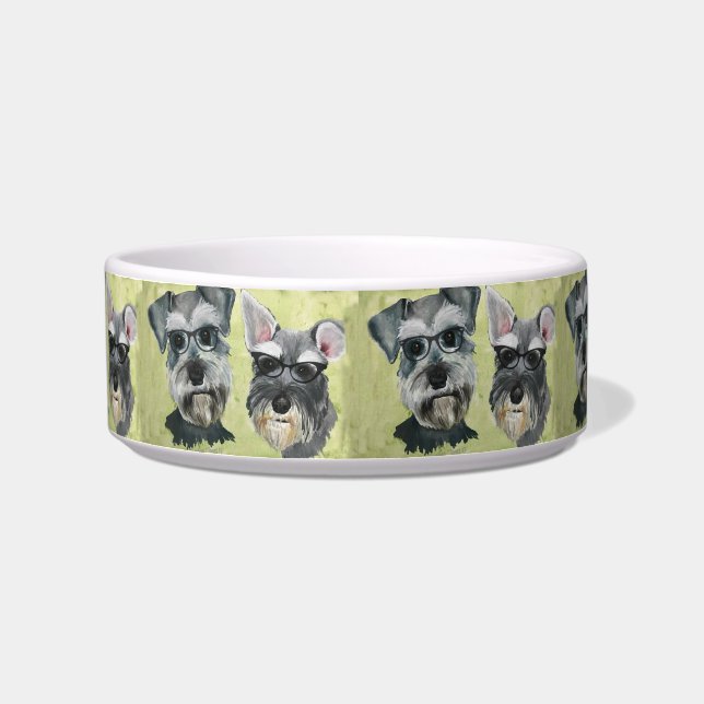 Écuelle L'eau de Schnauzer et bol de nourriture (Gauche)