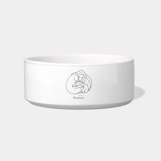 Écuelle L'eau de teckel/bol de nourriture (Devant)