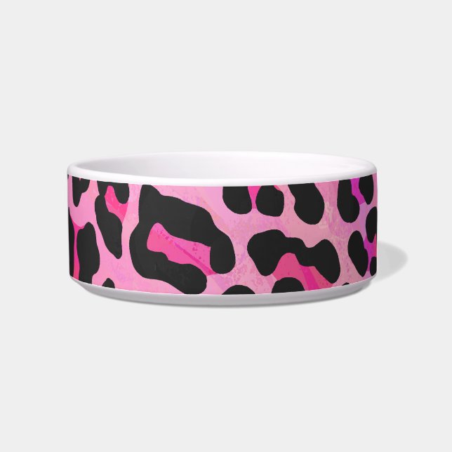 Écuelle Léopard noir et rose chaud (Droite)