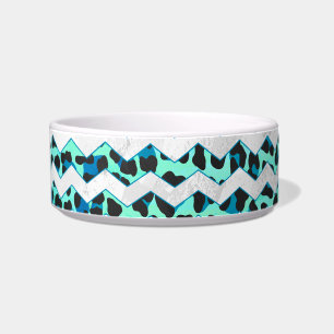 Écuelle Léopard noir et Turquoise