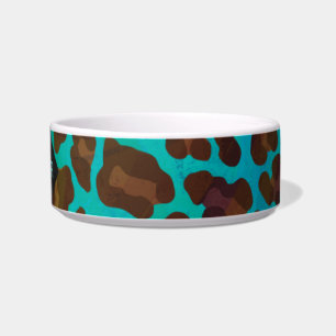 Écuelle Léopard Turquoise et Brown