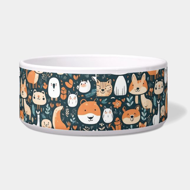 Écuelle Les animaux adorables design vert décor (Devant)