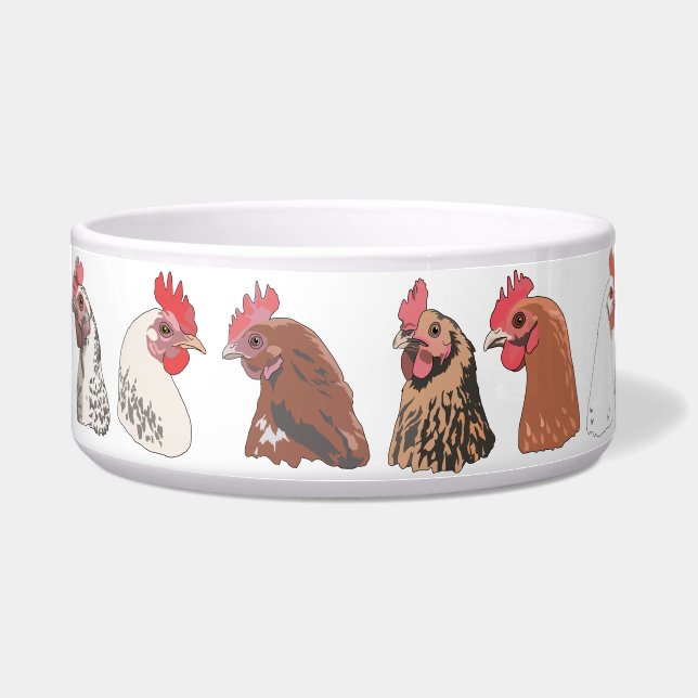 Écuelle Les chanceux des gros poulets Imprimez de l'eau/de (Devant)