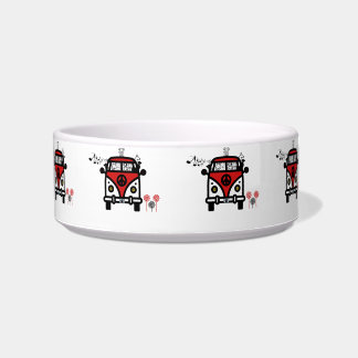 Écuelle Les Chiens Rock Hippie Bus Pet Bowl