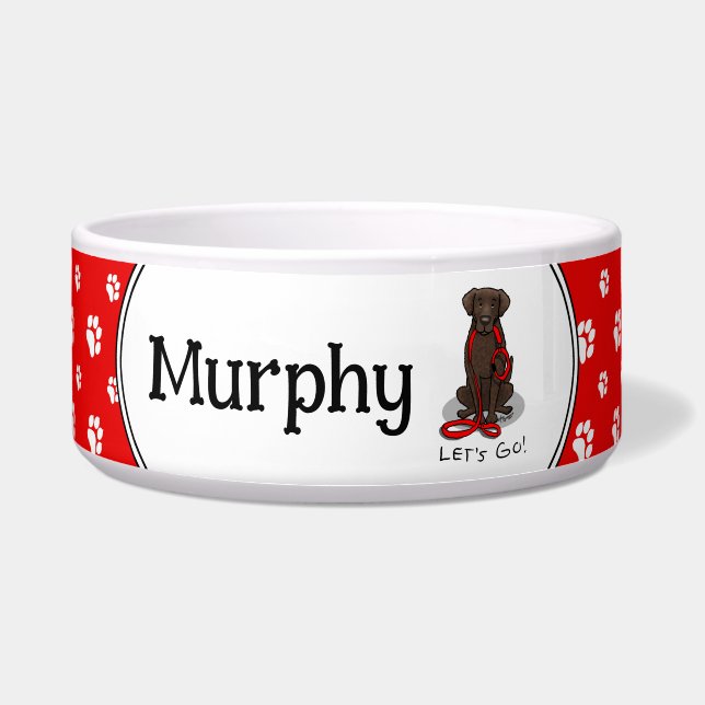 Écuelle Let's Go! Walk Curly-Coated Retriever Dog (liver) (Devant)