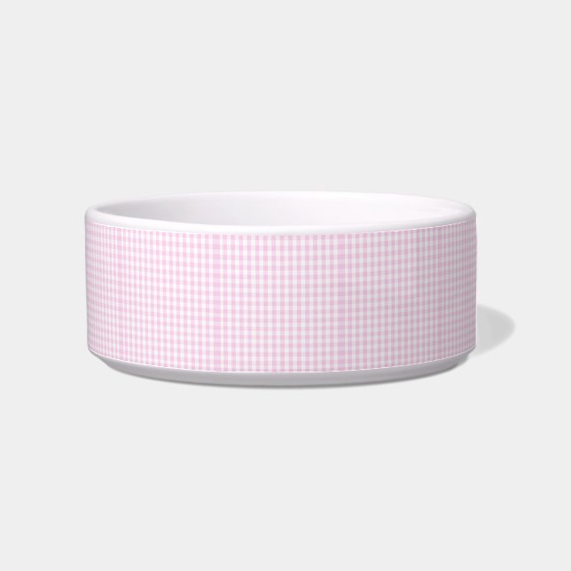 Écuelle light pink and white gingham pattern preppy girly (Droite)