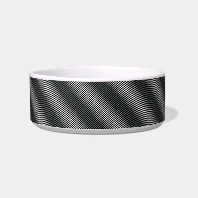 Écuelle Lignes de gris noir et blanc ultra minces (Devant)