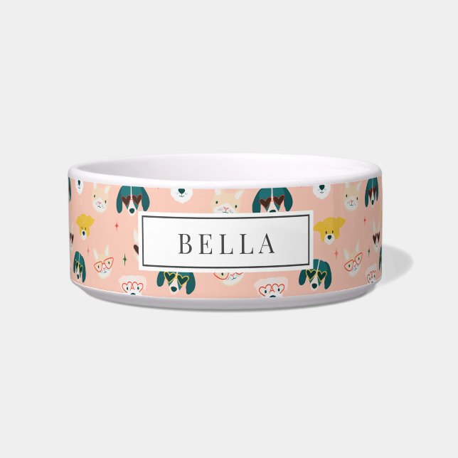 Écuelle Lunettes de soleil pour chiens Lunettes Rose Nom A (Devant)