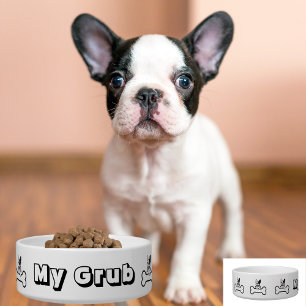 Écuelle Ma Nourriture, Bouledogue Français, Simple, Minima