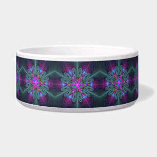 Écuelle Mandala coloré art spirituel fractal avec rose