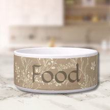 Mangeoire pour chien - Botanique marron, Personnal
