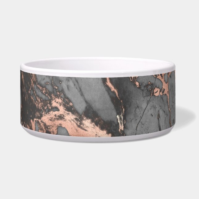 Écuelle Marbre rose gris or design moderne (Devant)