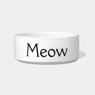 Écuelle Meow Porcelain Nourriture Bowl Pour Votre Chat