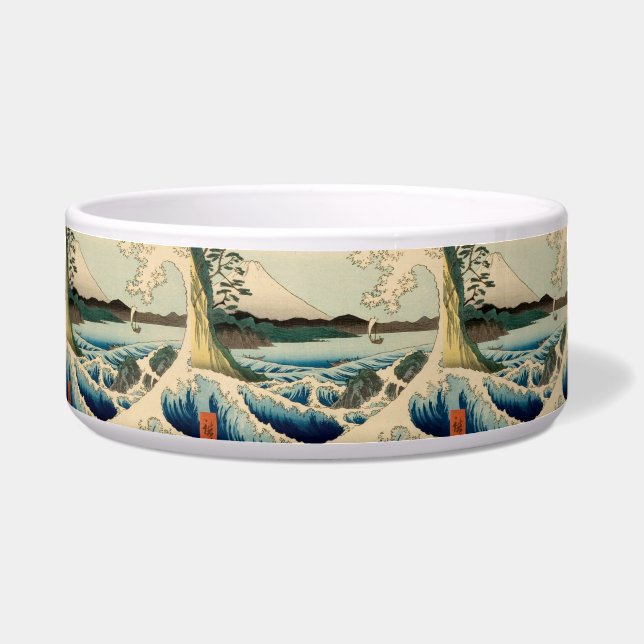 Écuelle Mer japonaise de Satta Hiroshige Art (Devant)