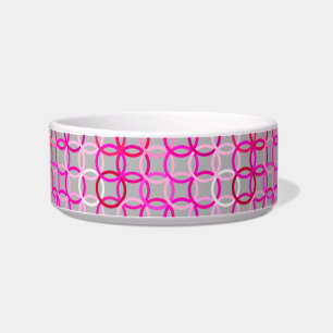 Écuelle Mi-siècle Cercles modernes, rose, magenta et gris