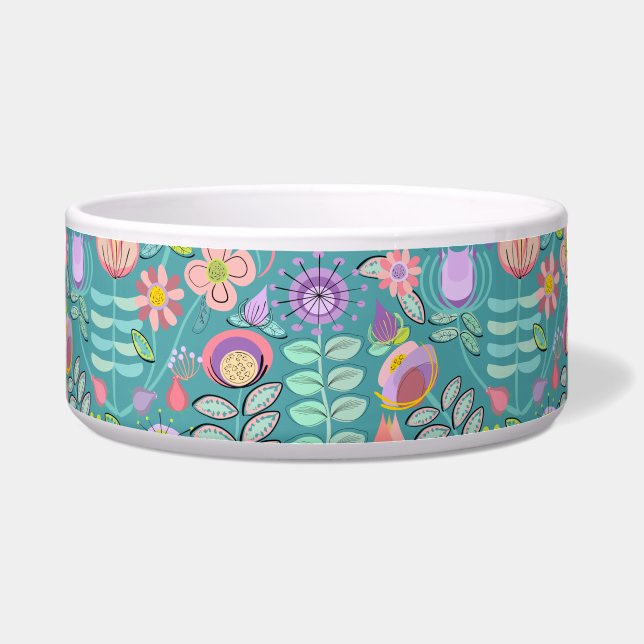 Écuelle Midcentury Floral Green (Devant)