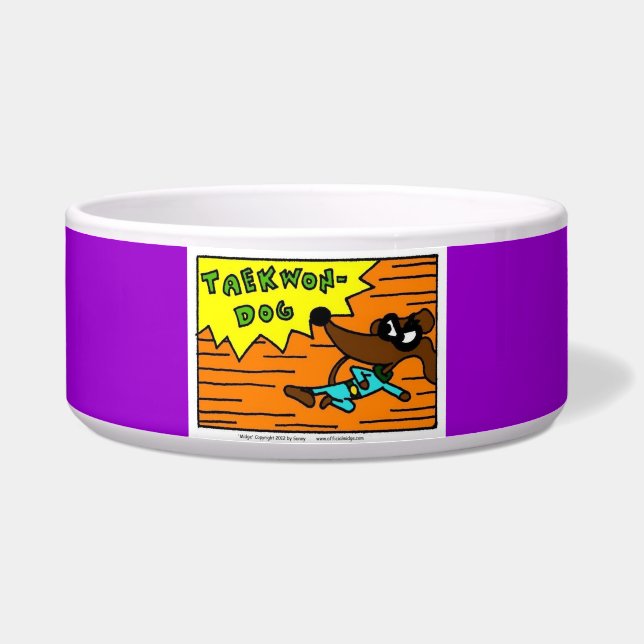 Écuelle Milieu TAEKWON-DOG Pet Bowl - Violet (Devant)