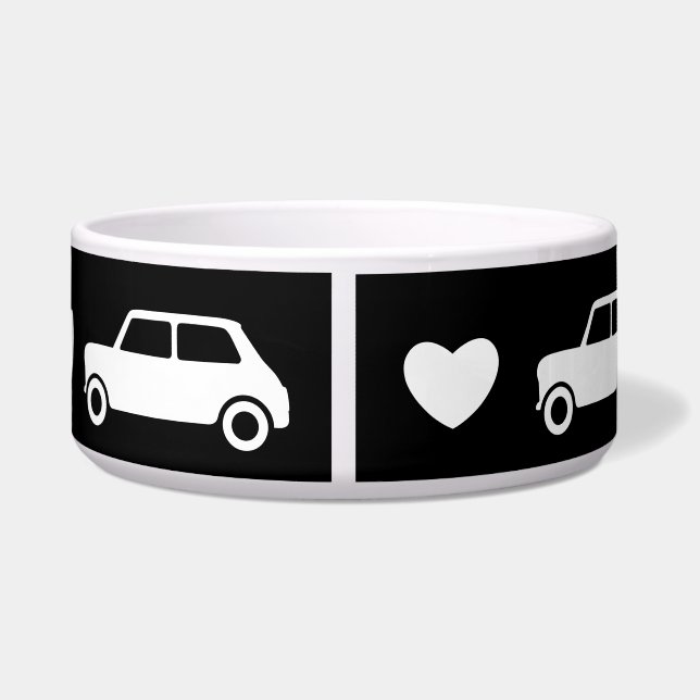 Écuelle Mini Coeurs de voiture Noir (Dos)