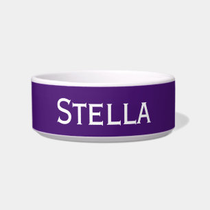 Écuelle Moderne Simple Minimaliste Violet Blanc Chat Chien