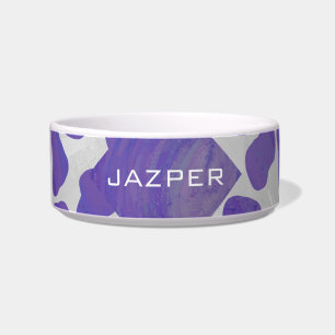 Écuelle Monogramme Dalmatien violet et blanc