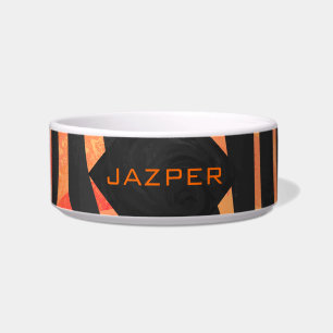 Écuelle Monogramme de zèbre orange et noir