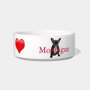 Écuelle Monogramme français Bulldog J'aime mon chien migno